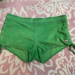 Vintage PINK velour shorts